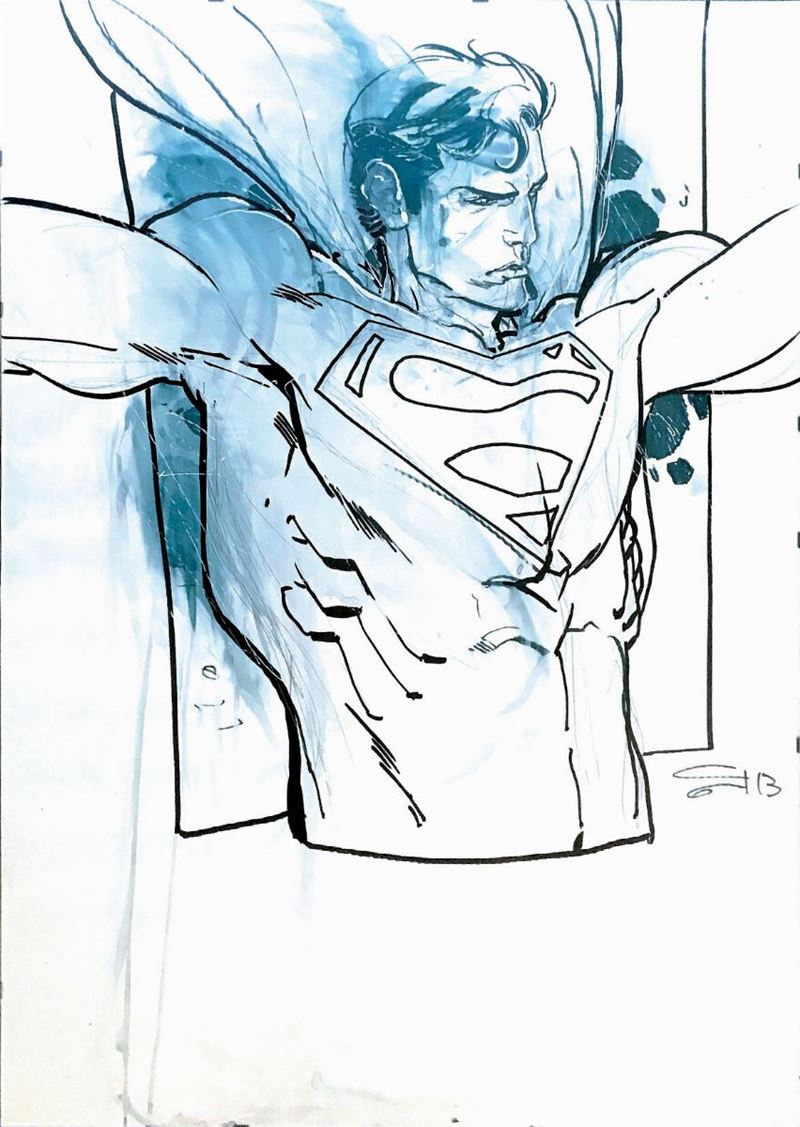 Carmine Di Giandomenico (1973) Superman  - Asta I Maestri del Fumetto e dell'Illustrazione - Cambi Casa d'Aste