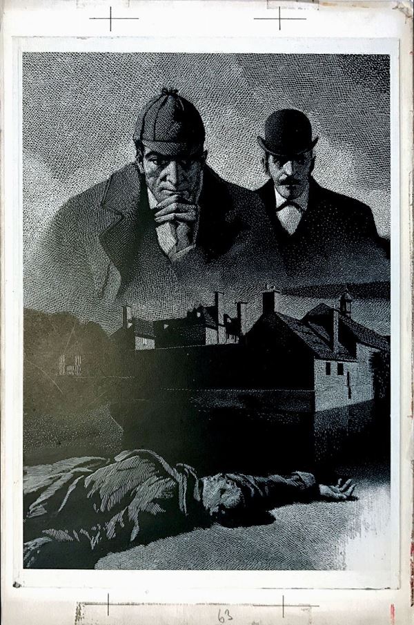 Karel Thole  (1914-2000) Sherlock Holmes, La Valle della Paura di Arthur Conan Doyle