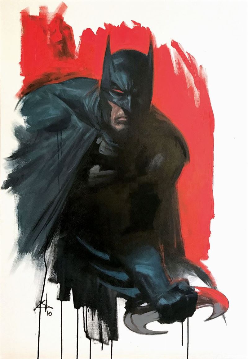 Gabriele Dell'Otto (1973) Batman The Dark Night  - Asta I Maestri del Fumetto e dell'Illustrazione - Cambi Casa d'Aste