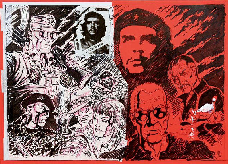 Roberto Raviola Magnus (1939-1996) L’Uomo che uccise Ernesto “Che” Guevara  - Asta I Maestri del Fumetto e dell'Illustrazione - Cambi Casa d'Aste
