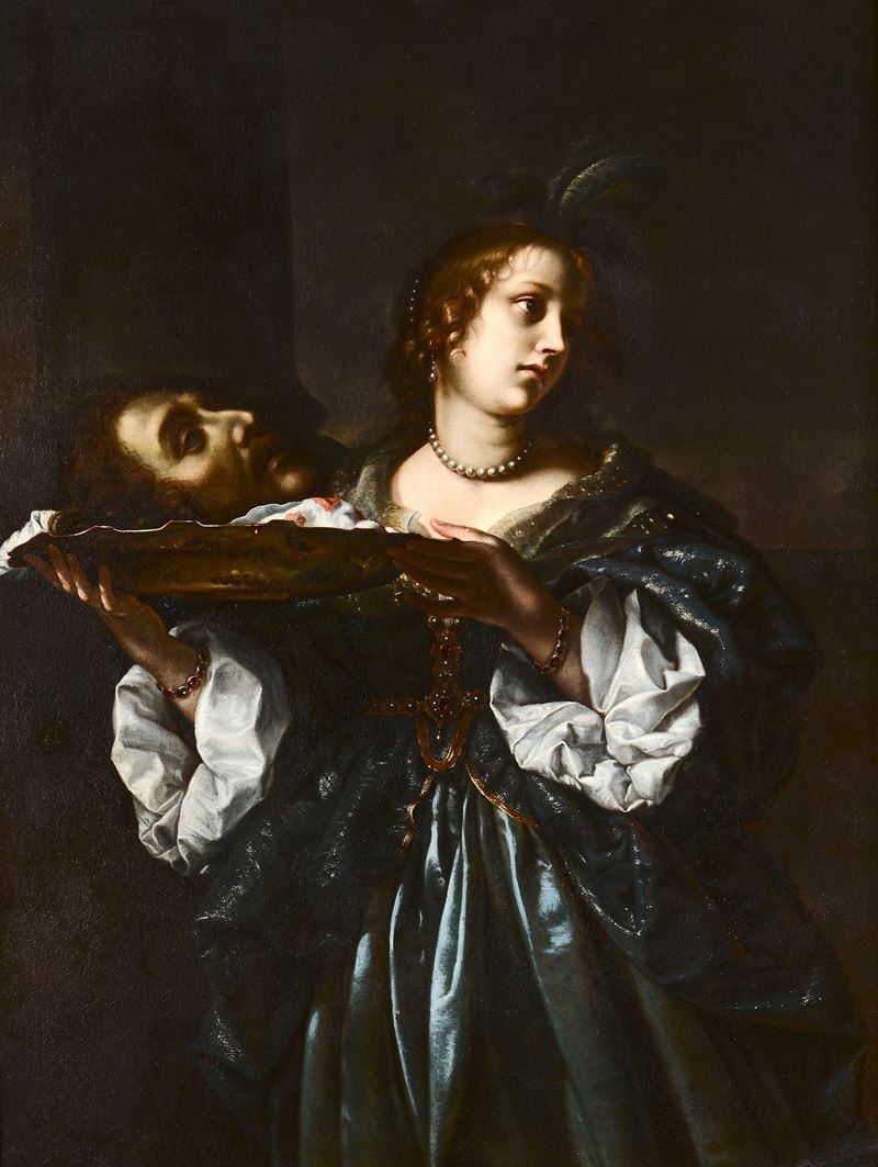 Carlo Dolci : Erodiade  - olio su tela - Asta Old Masters - Cambi Casa d'Aste