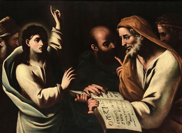 Scuola caravaggesca del XVII secolo Gesù tra i Dottori