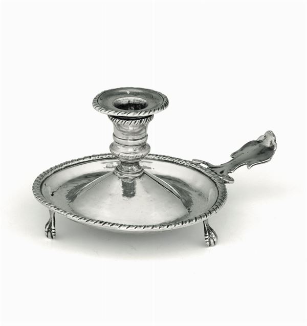 A silver candle holder, Venice, 17-1800s