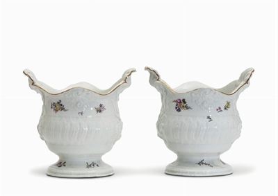 Coppia di Rinfresca Bottiglie Meissen, 1750 Circa