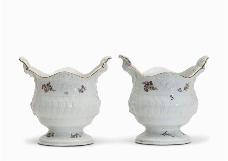 Coppia di rinfresca bottiglie Meissen, 1750 circa  - Auction Majolica and Porcelain - Cambi Casa d'Aste