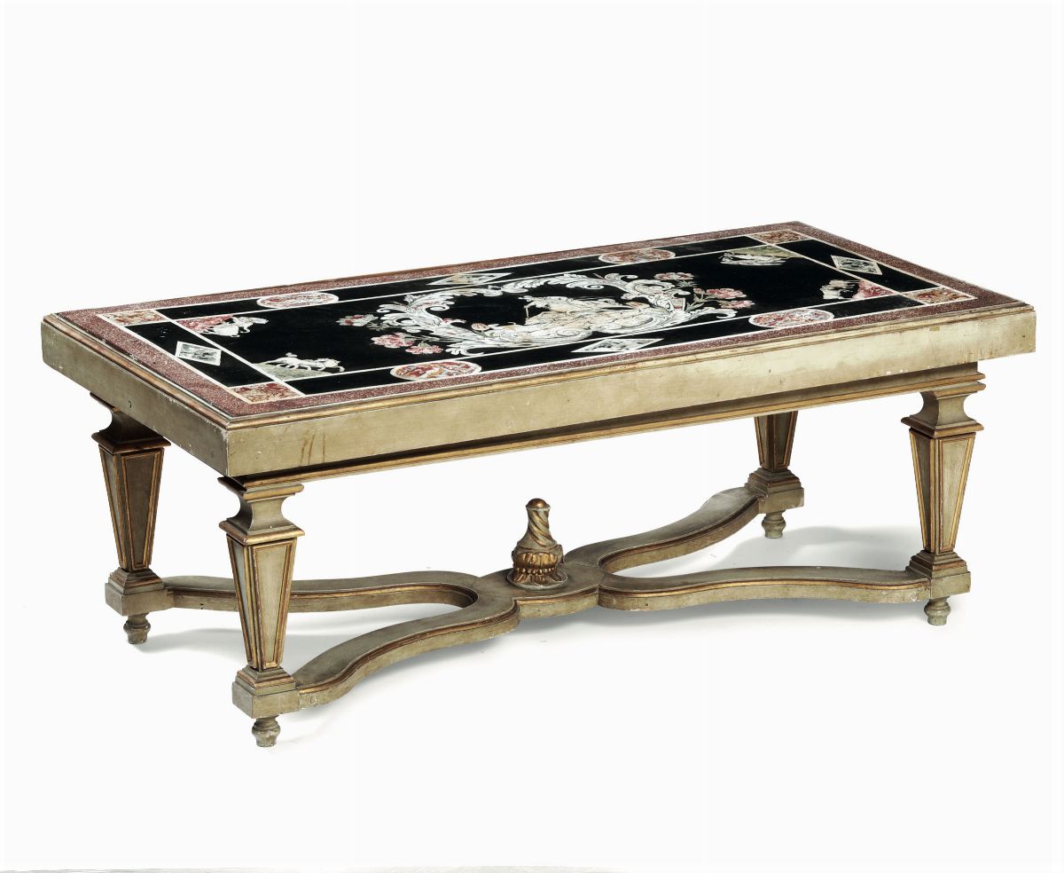 Piano in Scagliola Policroma. Bottega Emiliana del XVIII Secolo