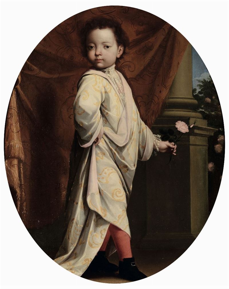 Donato Creti (1671-1749), attribuito a Ritratto di bambino con fiore  - Auction Old Master Paintings - Cambi Casa d'Aste