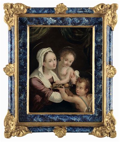 Scuola del XVII Secolomadonna con Bambino e San Giovannino