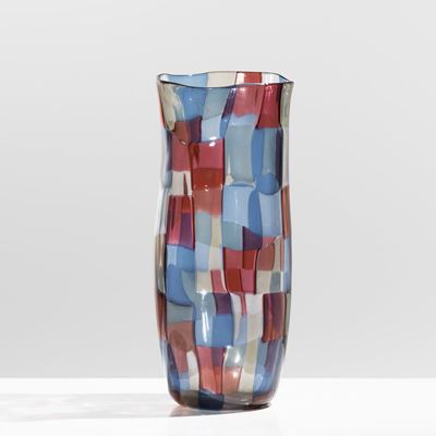 Fulvio Bianconi (1915-1996) Venini, Muranovaso Pezzato Venezia, 1996