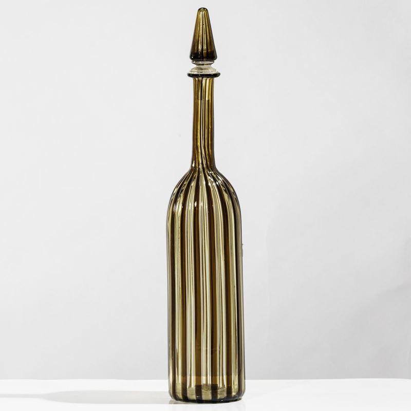 Venini, Murano Bottiglia serie Morandiane, 1980 ca  - Auction SoloVenini - Cambi Casa d'Aste