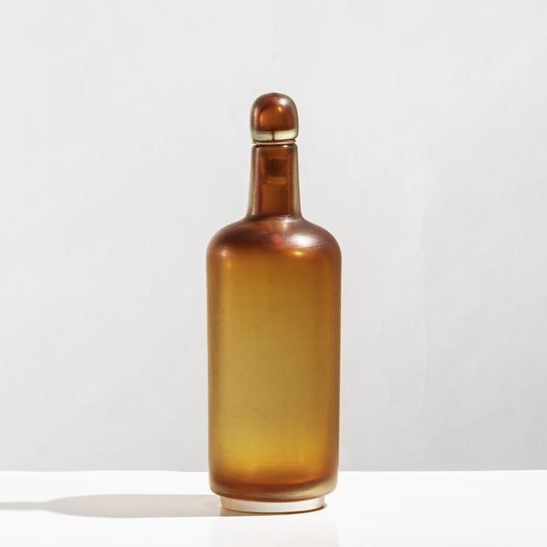 Paolo Venini (1895-1959) Venini, Murano Bottiglia serie Incisi, 1987