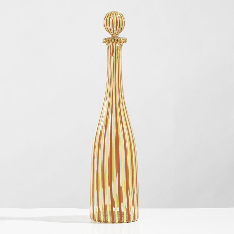 Venini, Murano Bottiglia serie Morandiane, 1970 ca  - Auction SoloVenini - Cambi Casa d'Aste