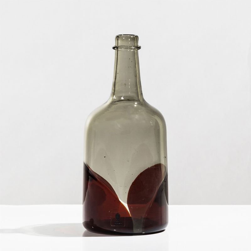 Tapio Wirkkala (1915-1985) Venini, Murano Bottiglia serie Pavoni, 1981  - Auction SoloVenini - Cambi Casa d'Aste