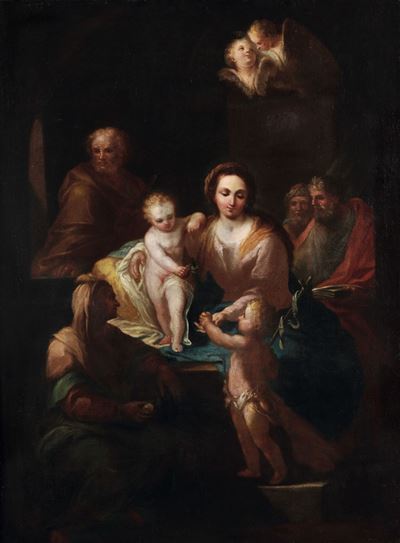 Scuola Bolognese del XVIII Secolosacra Famiglia con Sant'anna e San Giovannino