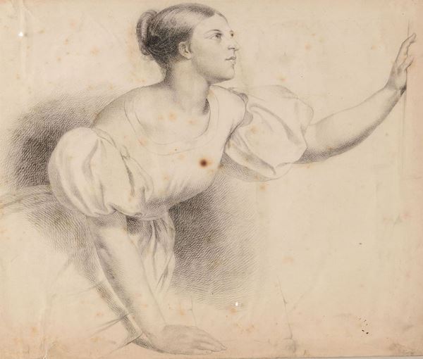 Artista del XIX-XX secolo Ritratto di donna