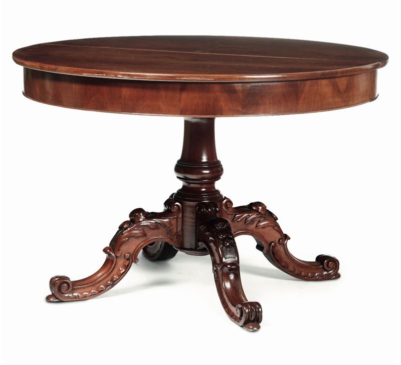 Tavolo con piano circolare, XIX secolo  - Asta Arredi, Dipinti e Oggetti d'Arte - Cambi Casa d'Aste