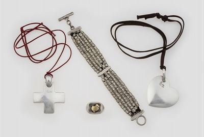Pomellato. Lotto Composto da un Bracciale, un Anello e Due Pendenti