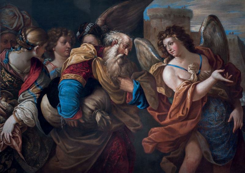 Scuola Italiana del XVII secolo Loth e le figlie  - Auction Old Master Paintings - Cambi Casa d'Aste