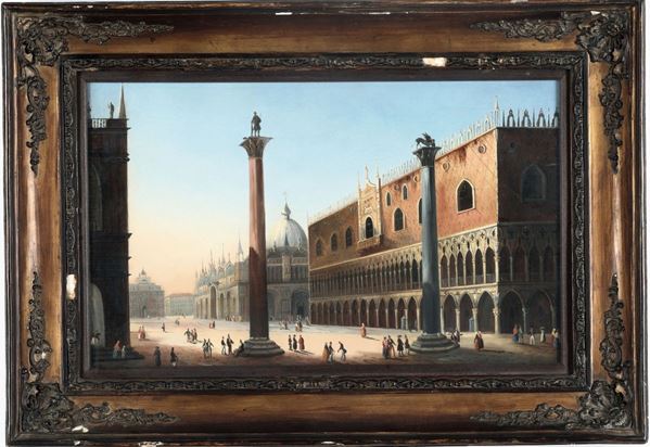 Scuola veneziana del XIX secolo Vedute di Venezia