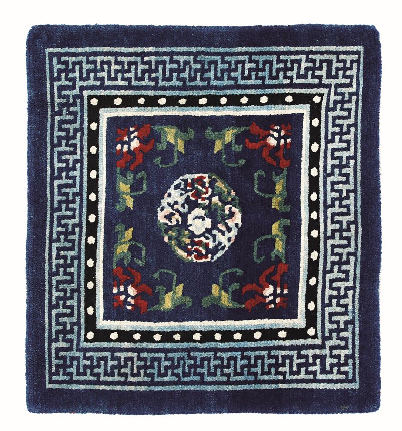 Mat, Tibet fine XIX inizio XX secolo  - Auction Fine Carpets and Rugs - Cambi Casa d'Aste