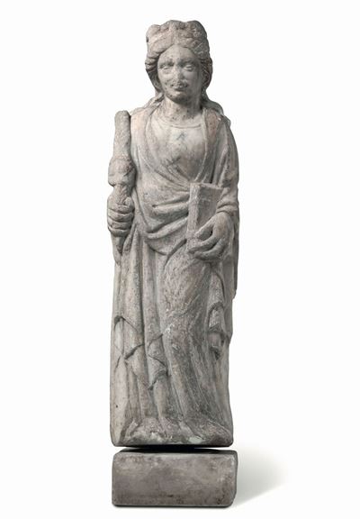 Santa in Marmo Scolpito. Scultore del XVI Secolo (probabili Riscolpiture del XX Secolo)