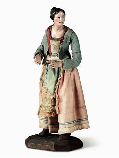 Gruppo di Quattro Figure da Presepe. Manifattura Napoletana del XVIII-XIX Secolo