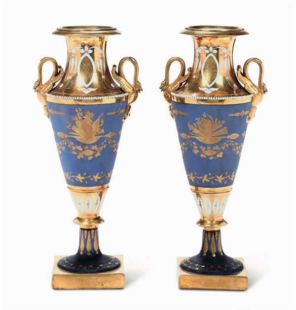 Coppia di vasi Parigi, inizio del XIX secolo
