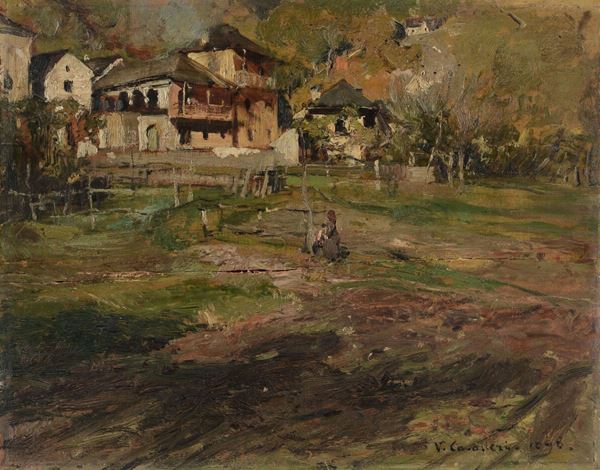 Vittorio Cavalleri (1860-1938) Paesaggio, 1898