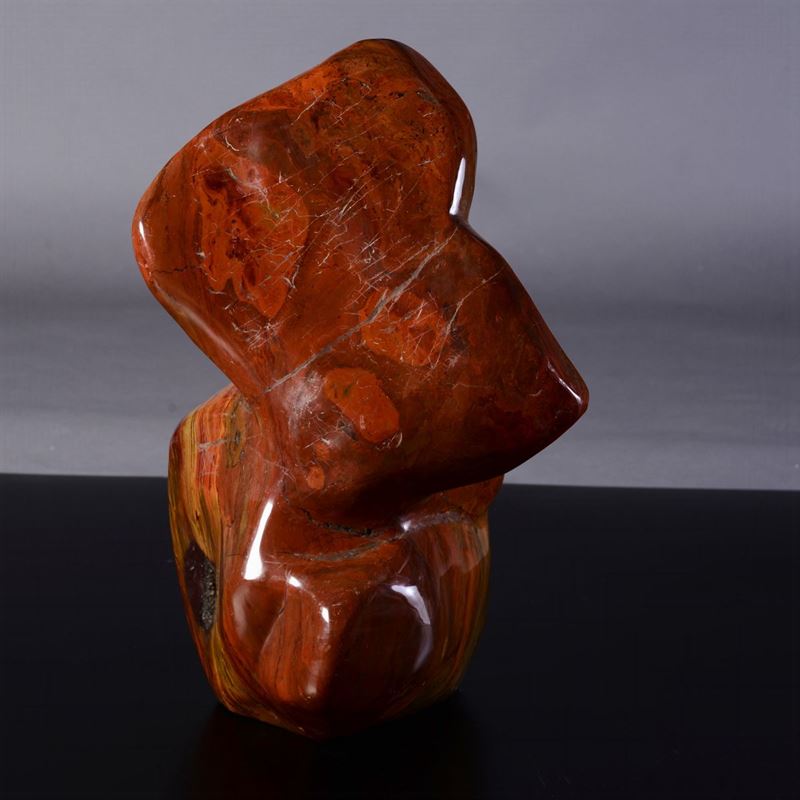 Red jasper block  - Auction Mirabilia - Cambi Casa d'Aste