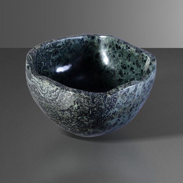 Green elderite bowl