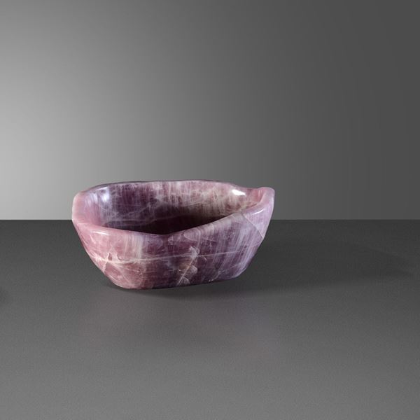Pink quartz bowl