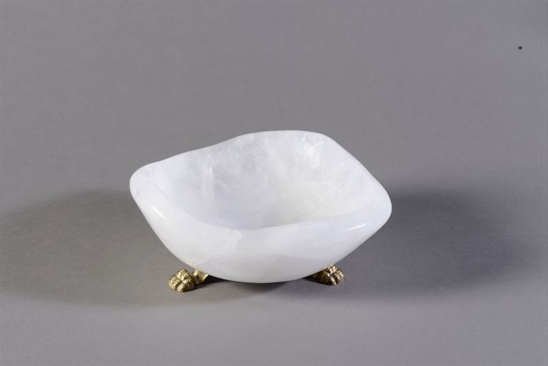 Quartz bowl on brass paws  - Auction Mirabilia - Cambi Casa d'Aste