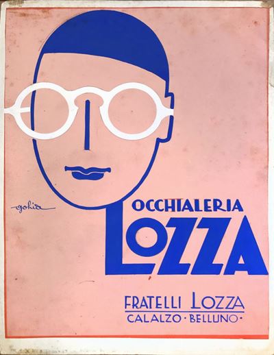 Eugenio Colmo Golia ( 1885 - 1967 )occhialeria Lozza – Fratelli Lozza, Calalzo-belluno