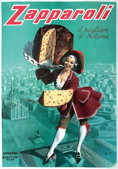 Gino Boccasile (1901-1952)zapparoli, il Panettone di Milano