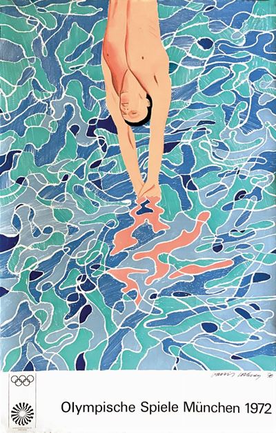 David Hockney (1937)olympische Spiele Munchen 1972