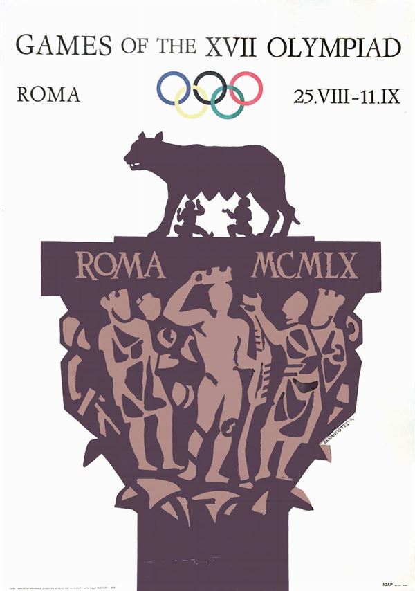 Armando Testa (1917-1992) GAMES OF THE XVII OLYMPIAD - ROMA
