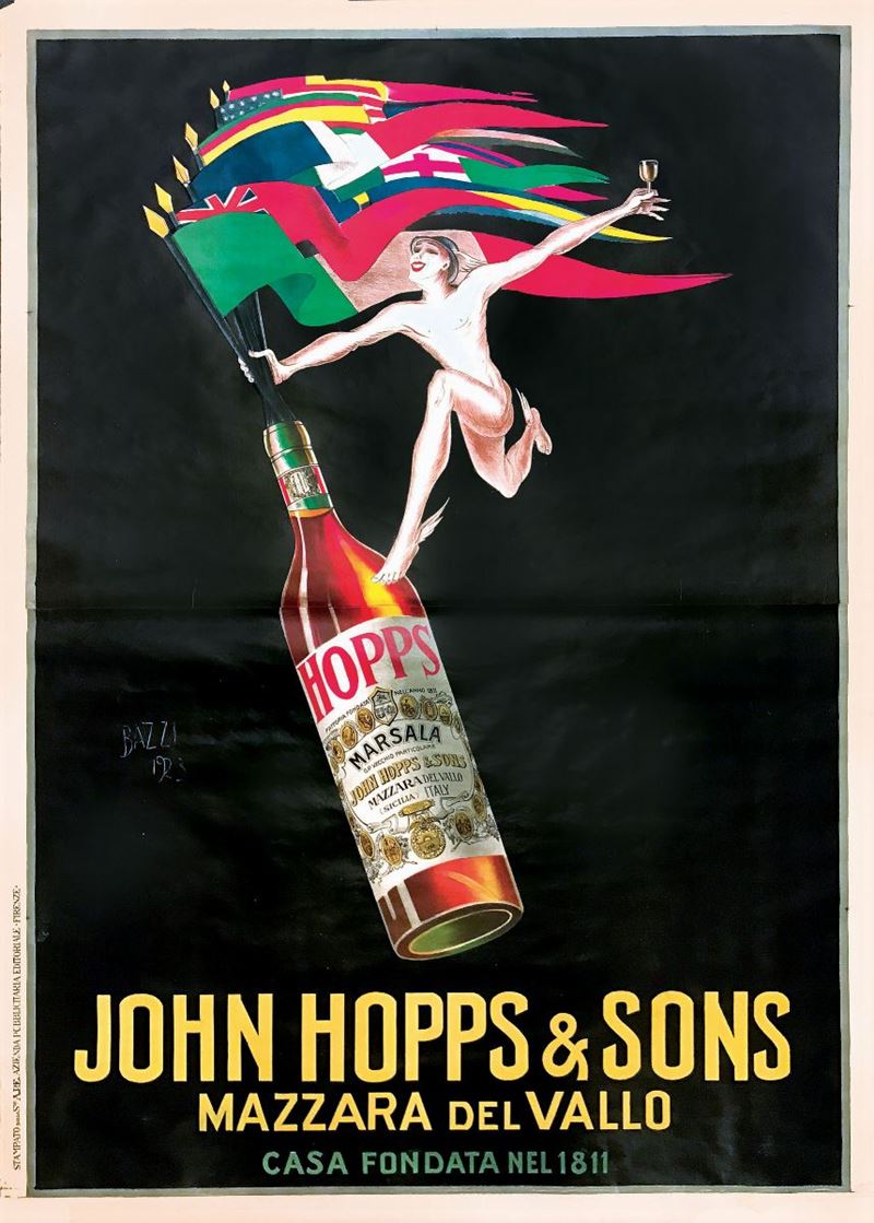Mario Bazzi (1891-1954) JOHN HOPPS AND SONS  - Auction Vintage Posters - Cambi Casa d'Aste