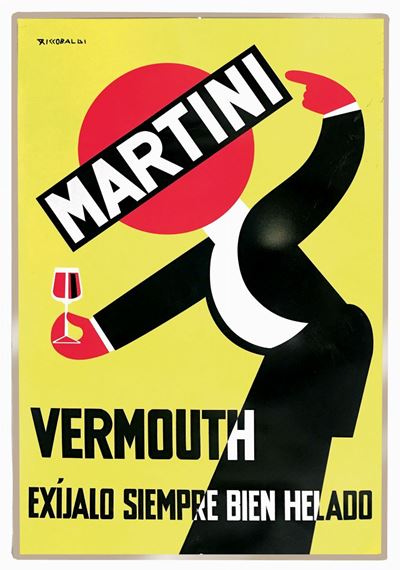 Giuseppe Riccabaldi del Bava (1887-1976)martini Vermouth Exijalo Siempre Bien Helado