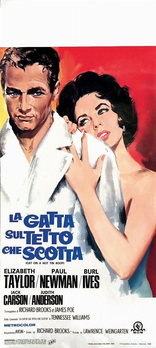 Anonimo LA GATTA SUL TETTO CHE SCOTTA  - Auction Vintage Posters - Cambi Casa d'Aste