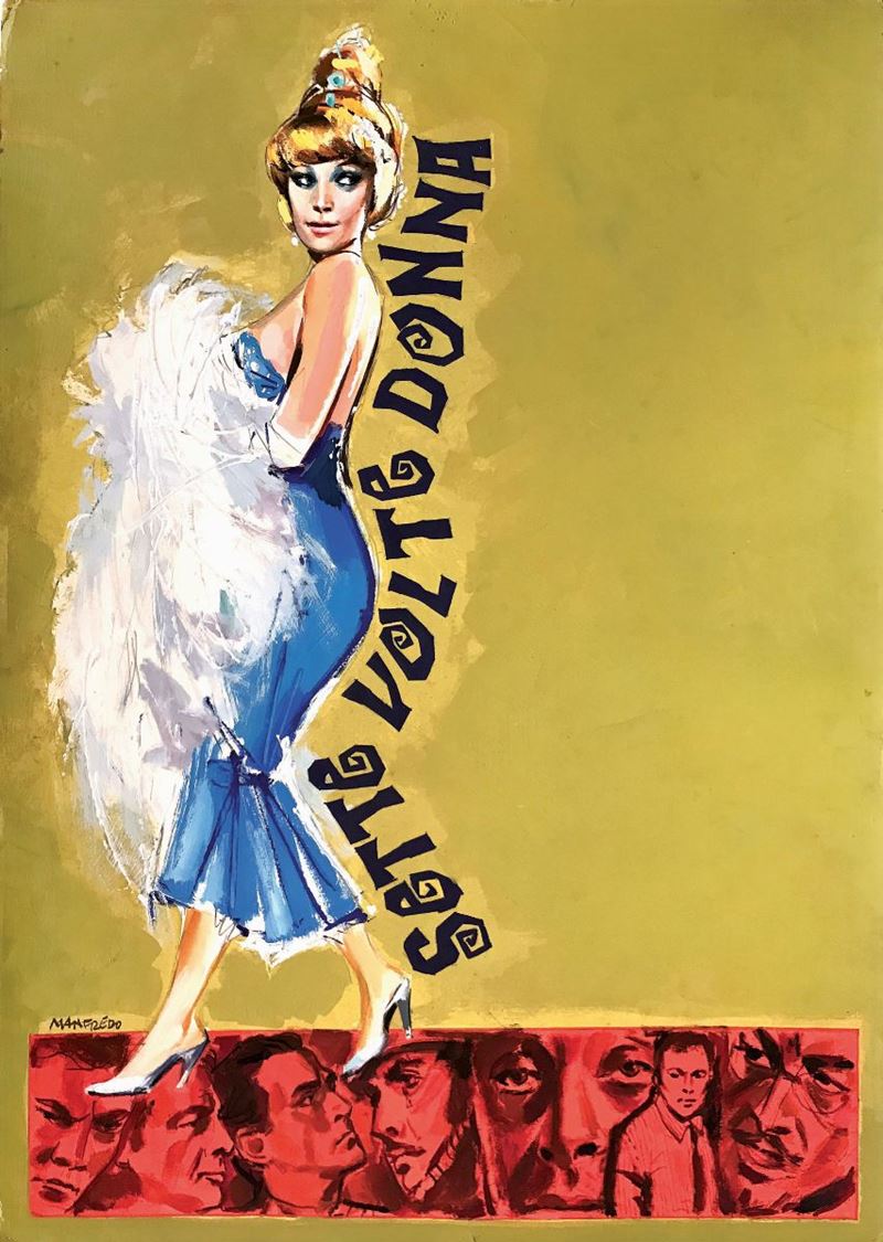 Manfredo Acerbo (1913-1989) SETTE VOLTE DONNA  - Auction Vintage Posters - Cambi Casa d'Aste