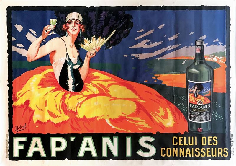 Delval FAP’ANIS CELUI DE CONNAISSEURS  - Auction Vintage Posters - Cambi Casa d'Aste