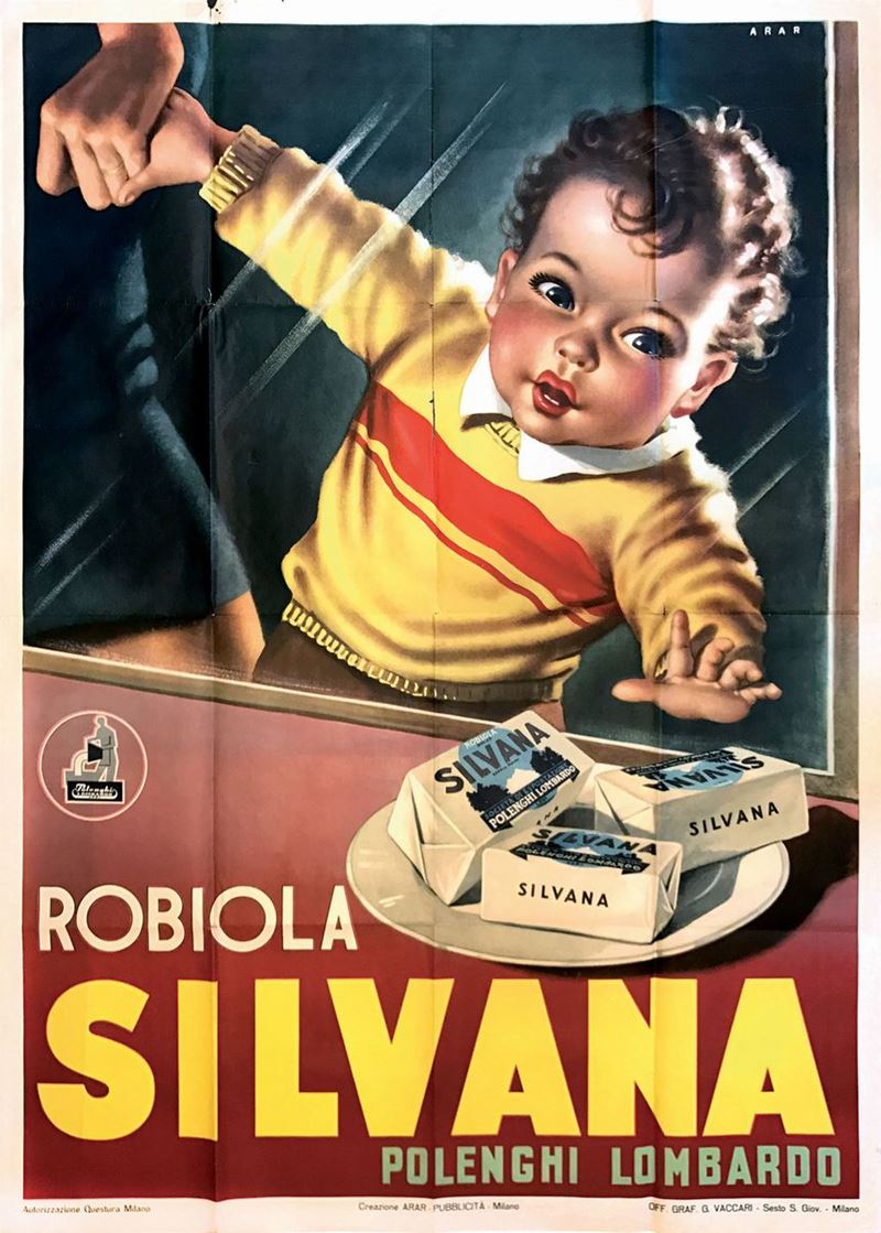 Arar ROBIOLA SILVANA, POLENGHI LOMBARDO  - Auction Vintage Posters - Cambi Casa d'Aste
