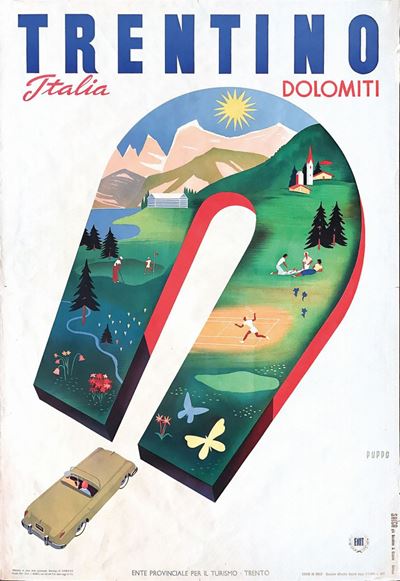 Mario Puppo (1913-1989)trentino Italia Dolomiti