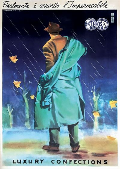 Silvano Campeggi Nano (1923-2018)finalmente E’ Arrivato L’impermeabile Lefos… Luxury Collection