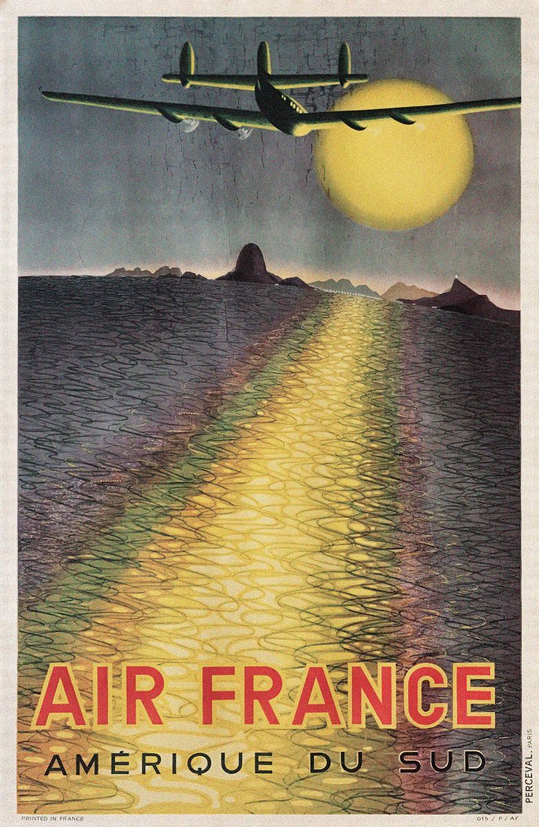 Victor Vasarely (1906-1997) AIR FRANCE AMERIQUE DU SUD  - Asta Manifesti d'Epoca - Cambi Casa d'Aste