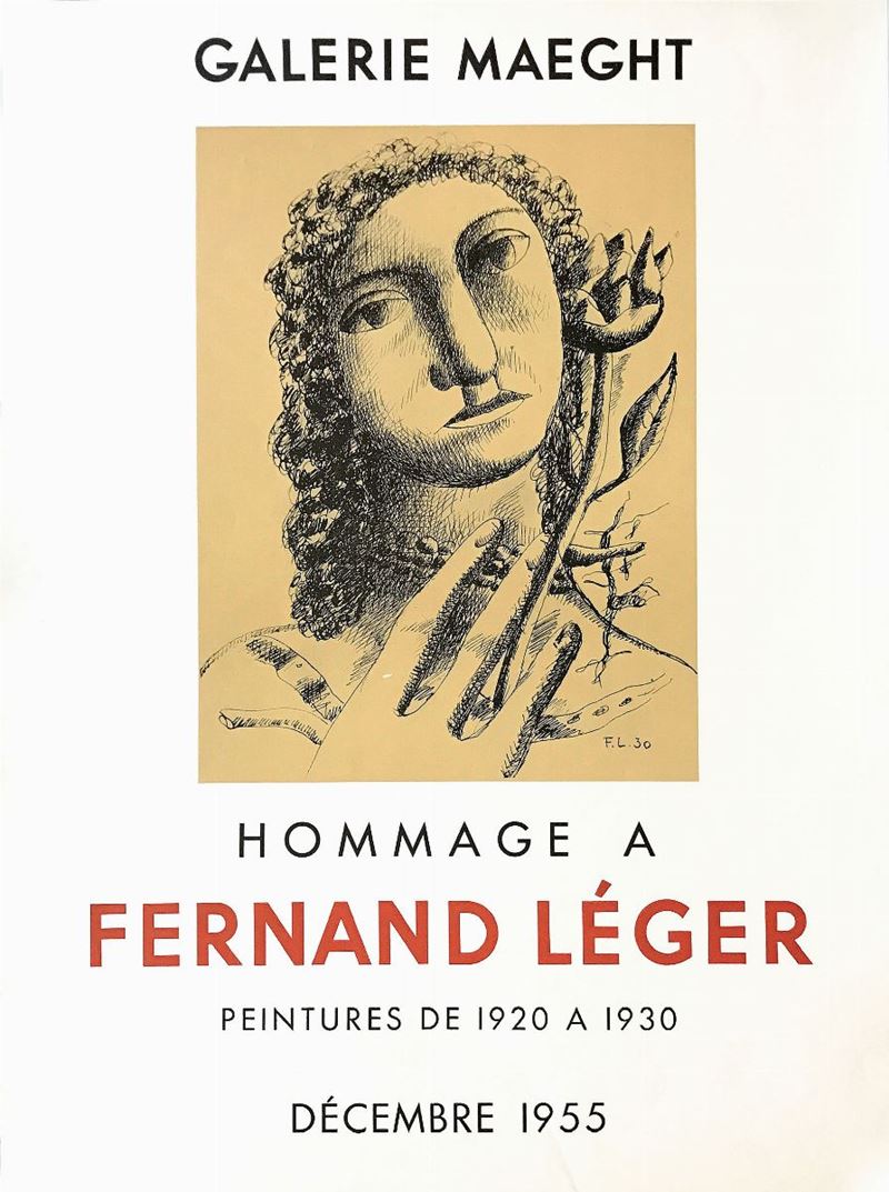 Fernand Leger (1881-1955) GALERIE MAEGHT / HOMMAGE A FERNAND LEGER, PEINTURES DE 1920 A 1930  - Asta Manifesti d'Epoca - Cambi Casa d'Aste