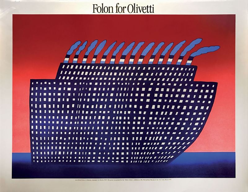 Jean-Michel Folon (1934-2005) FOLON PER OLIVETTI (LE BATEAU)  - Auction Vintage Posters - Cambi Casa d'Aste