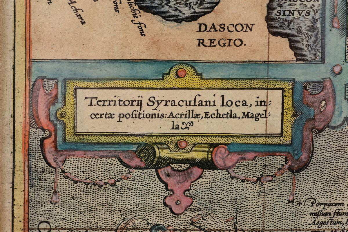 Stampa Raffigurante Siciliae Veteris Typus, Abraham Ortelius, XVII Secolo