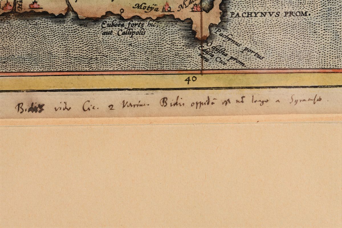Stampa Raffigurante Siciliae Veteris Typus, Abraham Ortelius, XVII Secolo
