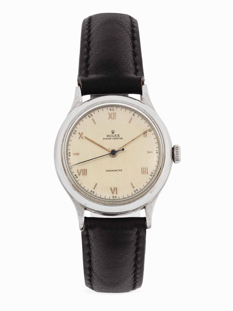 ROLEX - Stainless steel Oyster perpetual wristwatch, 1940 circa.  - Auction Important Wristwatches and Pocket Watches - Cambi Casa d'Aste